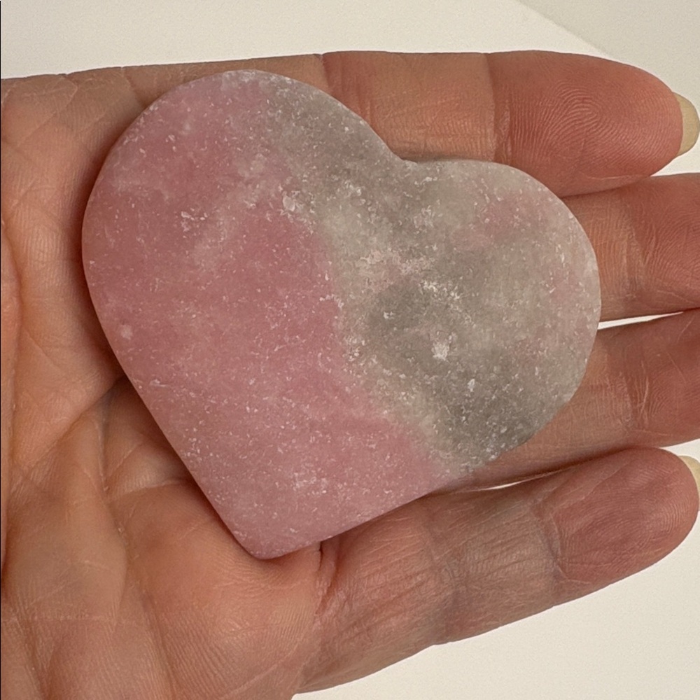 Pink Opal Heart Stone